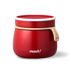 mosh Latte不鏽鋼保溫保冷食物罐, 紅色, 350ml, 1個