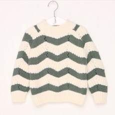 WISHKIDS 孩童之字形線條毛衣