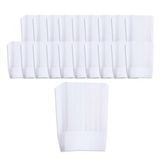 TEAMCOOK 西式廚房帽子 29*32cm, 白色的, 20個