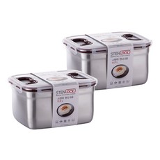 STENLOCK 史丹利 經典手提式不鏽鋼長方形密封保鮮盒, 6號(11L), 2個