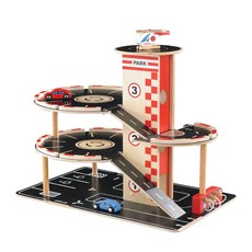 Hape 停車塔木製玩具, 混合顏色, 1個