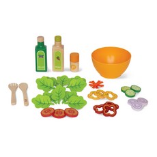 Hape 沙拉製作女孩角色扮演木製玩具, 混色