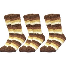 孕婦用長款睡眠襪 棕色, 3雙