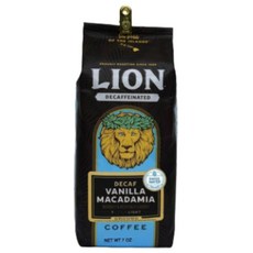 LION COFFEE 香草&夏威夷果低咖啡因研磨咖啡粉, 283g, 1包