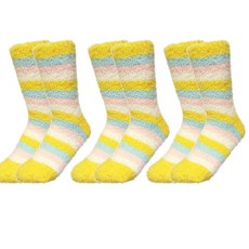 孕婦長款睡襪 黃色, 3雙