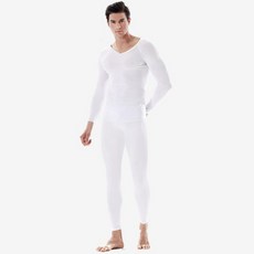 GearX 男款V領刷毛內搭上衣長褲組