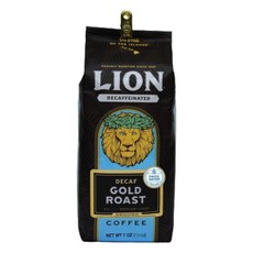 LION COFFEE Lioncoffee 低咖啡因黃金烘培咖啡, 手沖咖啡, 283g, 1包