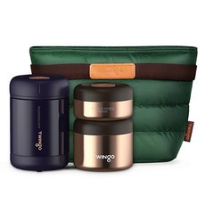 TWINgo Marino保溫便當組 950ml, 混色, 1組