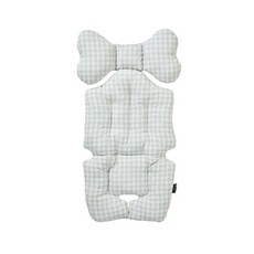 Marolotte 四季嬰兒推車內墊, 1個, 麻花格紋薄荷綠