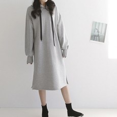 BONBONSTORY 抽繩連帽孕婦連身裙