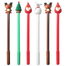 X-MAS 中性筆 0.5mm, 隨機出貨, 6個