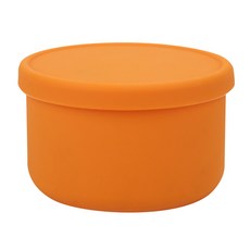 Dailylike Bon Bon圓形矽膠附蓋保鮮碗 05 Mango, 500ml, 1個