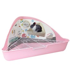 NEWAGE三角角落型兔子廁所 NA-022, 1個, 粉色的