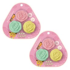 Minishow倉鼠兔子礦物質石頭 玫瑰 MS-066 3入, 2個