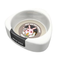 NEWAGE 햄스터 토끼 삼각 먹이그릇 대 하얀 NA-083, 820g, 1개