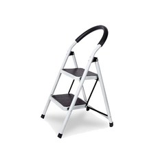 코끼리리빙 접이식 스툴 사다리 S형 2단 화이트, 1개