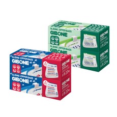 GIBONE Fresh Keeper滑動式夾鏈袋 小型 標誌款 40入+藍色版 40入, 1套