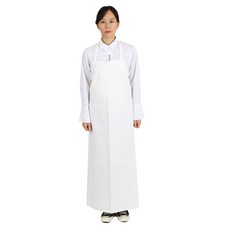 TEAM COOK 單面霧面防水長圍裙 FREE, 白色, 1個