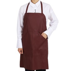 TEAM COOK 單面防水口袋圍裙 均碼, 棕色的, 2個