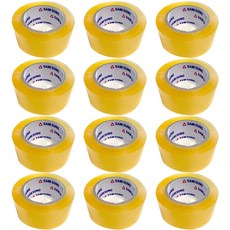 三星膠帶 韓國製 壓克力 透明 大容量 封箱膠帶 100m x 45mm, 12個