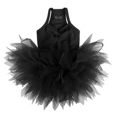 PUPPY ANGEL 花朵短裙連衣裙狗服 DR218, 999 BK