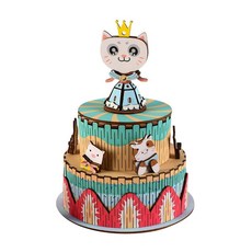 迷你音樂盒 貓咪公主 DIY組, 混色