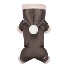 퍼피엔젤 러브 팜팜 후드오버 강아지 패딩OW397, 53 Gray, 1개