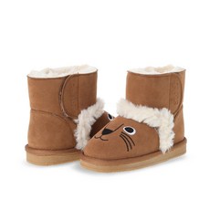 Stoe 獅子印花內刷毛靴子