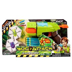 엑스샷 버그어택 래피드파이어 6연발 장난감총, 혼합 색상, 1개