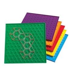 edx 艾迪客 幾何釘板 25cm 6色組, 混色