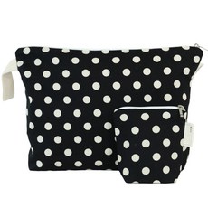 SEMOMS 迷你收納袋+尿布收納袋, 點點款 黑色