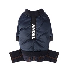 퍼피엔젤 엔젤 점퍼 팬츠 강아지패딩 오버롤 OW350, 756 Navy, 1개