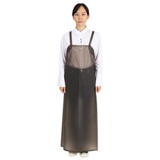 TEAM COOK 聚氨酯H型半透明防水圍裙 L, 黑色, 2個
