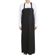 TEAM COOK 聚氨酯頸掛式霧面大型防水圍裙, 黑色, 2個