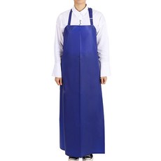 TEAM COOK 聚氨酯頸掛式霧面大型防水圍裙, 藍色, 2個