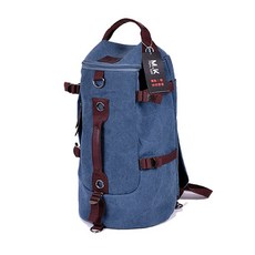 COZY LABEL 男女通用後背包 SB30056, 帆布藍色