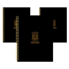 OXFORD 黑色PP Letter尺寸 左翻 80張 筆記本, 混合顏色, 3個