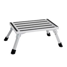 코끼리리빙 접이식 사다리 1단 알루미늄 화이트, 1개