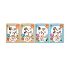 Miznco 孩童拌飯香鬆 4入組, 海鮮口味+吻仔魚口味, 1組