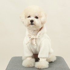 AMYLOVESPET Jerry Hood 人造抓絨 寵物抓絨, 奶油