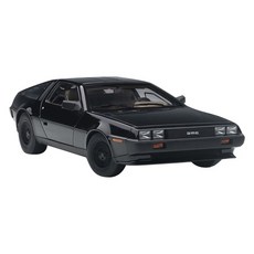 AUTOart 複製品回到未來 DeLorean DMC-12 模型車 AA799170BK, 黑色的