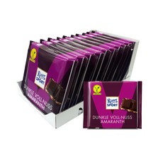 리터스포트 비건 다크홀헤이즐넛 아마란스 초콜릿, 100g, 10개
