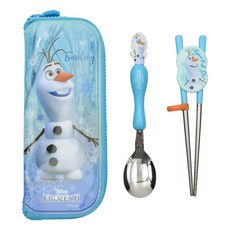 LILFANT 冰雪奇緣2 雪寶餐具組, 混色, 湯匙+筷子+收納袋, 1組