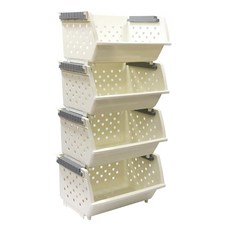 Hello Living 4層多功能收納箱, 蘋果白, 1個