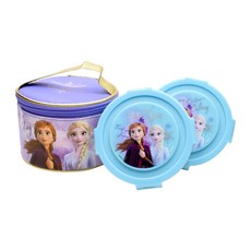 LILFANT 冰雪奇緣2圓形不繡鋼便當盒組, 混色, 1組