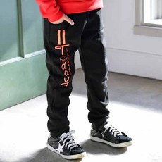 JACKID 童款英文印花抓絨長褲