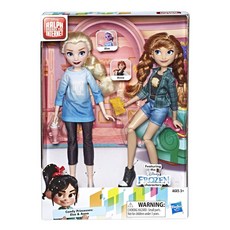 Disney 迪士尼 Hasbro 孩之寶 迪士尼公主系列芭比娃娃組 艾莎+安娜款, 混色