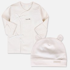 Organic Boom 四季嬰兒肚衣+小熊耳朵帽子組合