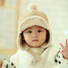 Mushu 嬰幼兒通用威化燈芯絨防寒帽