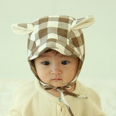 MUXUE 兒童格紋動物耳飛行帽